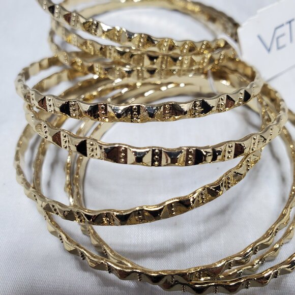Vetta 9-Piece Gold Bangle Set - Picture 4 of 4